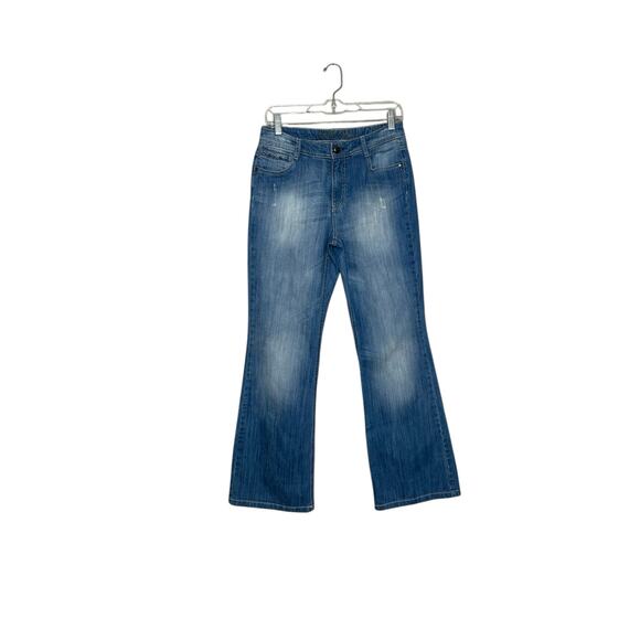Code Bleu jeans semi distressed flare jeans size 6 - Picture 7 of 13